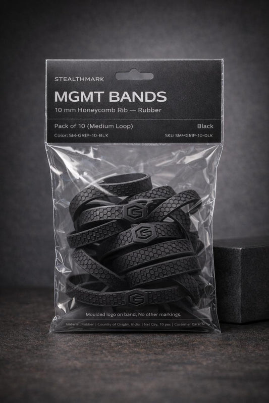 Assorted Bands — Grip + Mgmt Mix (10 pcs) ( Black )