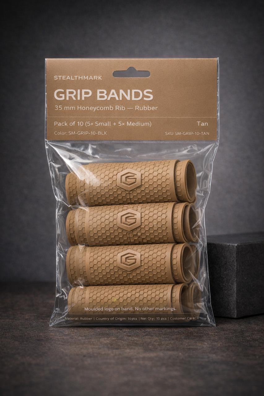 Assorted Bands — Grip + Mgmt Mix (10 pcs) ( Tan )